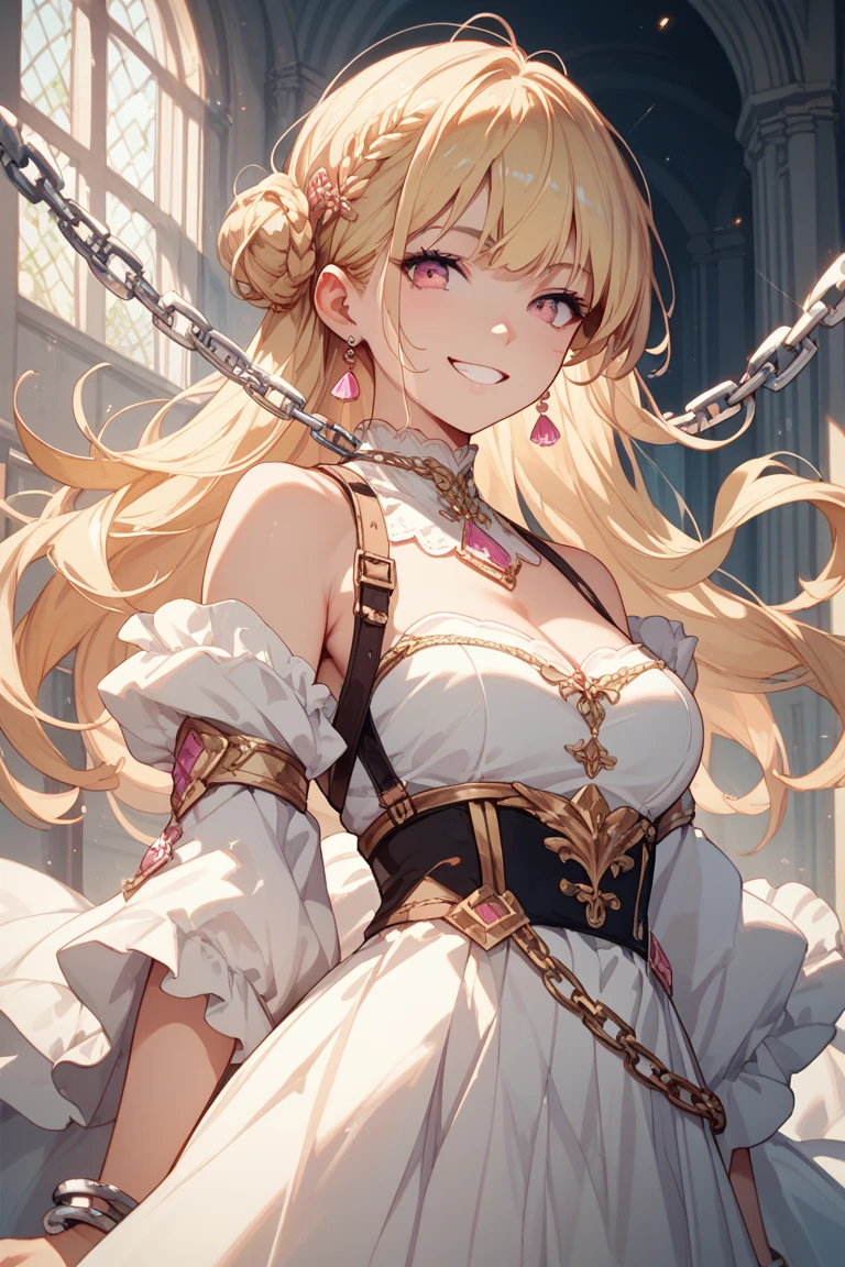 1 girl, blonde bob hair, heart shaped eyes, ♡, big breasts, lace queen, {girl with blonde bob hair named nao}, (Pink eye color), {race car}, (smile), bright background , mole under eye, Star-shaped choker, (masterpiece, highest quality), very detailed, highest quality, official art, beautiful and aesthetic: 1.2), (1 girl), very detailed, (geometry art: 1.3), colorful, most detailed ,(garden,beautiful flower々), (masterpiece, highest quality), official art, beautiful and aesthetic: 1.2), (1 girl), very detailed, (geometry art: 1.3), colorful