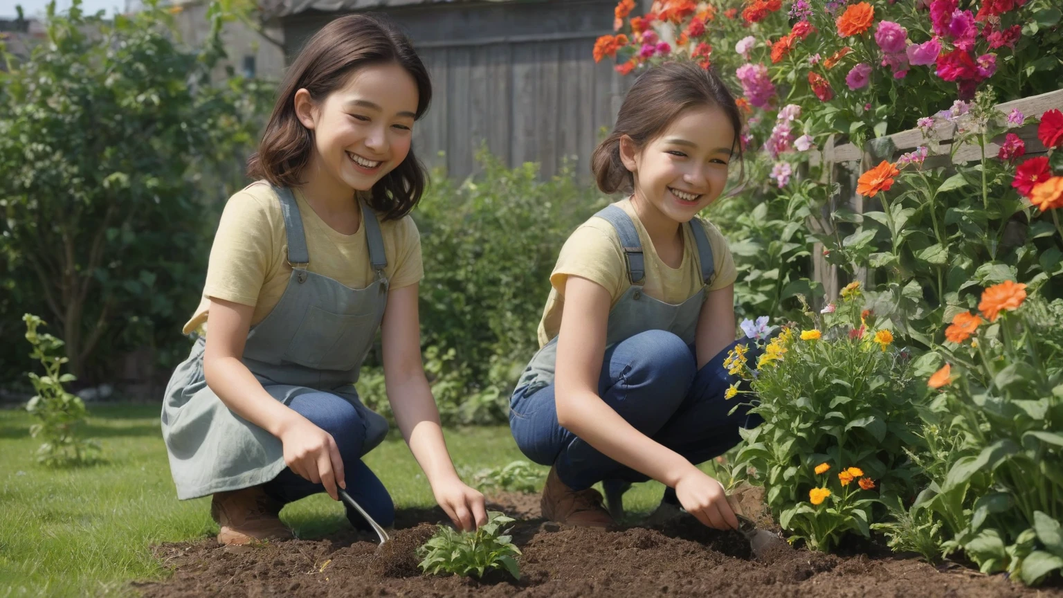 person planting a tree.
