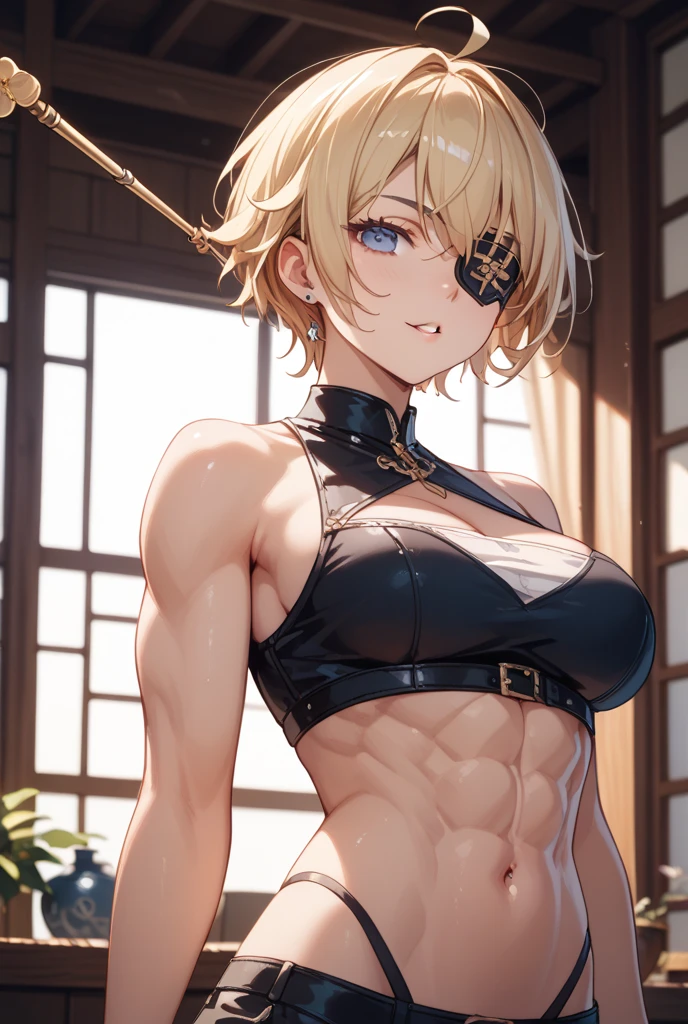 score_9, score_8_up, score_7_up, score_6_up, source_anime, BREAK by ikuchan kaoru, iku, clean color, flat color, sitting, indoors, presenting breasts, couch, muscular, extremely muscular, 1girl, bodybuilder, muscle girl,hellsing, seras, bored, apathetic, blonde hair, break, ((arabian clothes)), belly dancer, face veil, veil