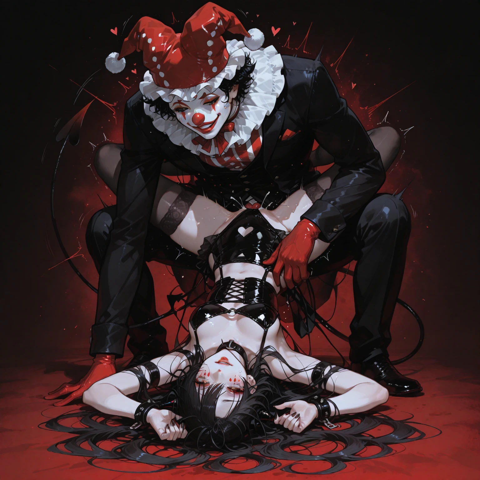 anime character with Blood dripping down his face and hands, gapmoe sick, gapmoe sick grimdark, sick, portrait gapmoe sick grimdark, danganronpa digital art, his eyes are, Bloody + concept art, Komaeda Nagito, guweiz, Kaneki Ken, [[Blood]]