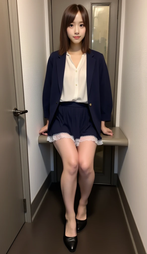 LAHO Beauty。Very sexy、Office lady with strong sexual desires。33 year old office lady、Spread-legged pose。Love sex、Sexy pose。The beauty of a suit、Cool beauty with big breasts that bulge out of her undershirt、career woman、Japanese Beauty。ulzzang-6500-1.1(RAW Photos:1.2)。
(Photorealistic)、(Genuine:1.4)、(Peace Fly)。A calm-looking woman wearing a checked vest。
Large Bust Body Type。Miniskirt with exposed thighs。The legs are plump。(Ultra-realistic white Nike socks、The NIKE logo is visible:Bold pose showing white panties、White panties have stains:1.2)。Japanese Goddess、Wearing black high heels、Sexy gaze in white socks。((Full Body Shot:1.16))。Highlighted with knee-length socks featuring the Nike logo。Black Nike logo on socks。Wearing black high heels、常にBlack Nike logo on socksが1つ見えます。
Perfect beautiful hands and feet、Changing in the locker room、Ultra-realistic skin texture、Shiny skin。
Trying to make me sniff her stinky socks