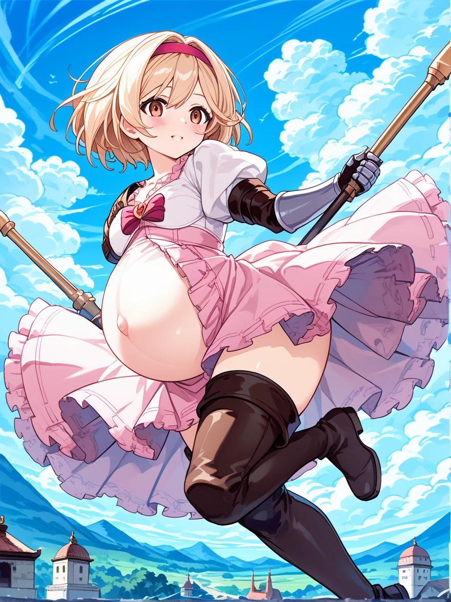 comic, mami tomoe, masterpiece, best quality, highres, big breast, pain, screaming, closed eyes, (torn clothes, white panties:1.2), tentacle leash, outdoor