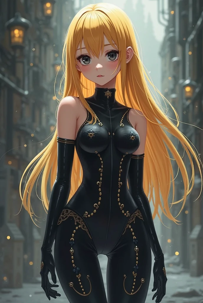 (Best quality,16k wallpaper,high resolution:1.2),(Red to yellow hair,wavy and long hair,Sparkling hair color),Perfectly detailed face,Plump lips,(Big watery eyes,Vertical pupils,reflective light),Woman with rabbit ears,Black and white shirt,Lazily lying in a wooden box,Soft lighting,Full body shot