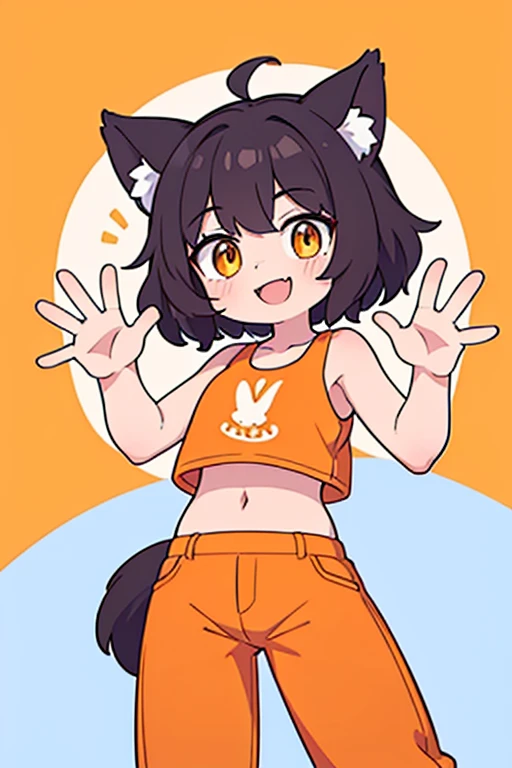 Saia preta blusa branca seja uma mulher fazendo uma cara fofa