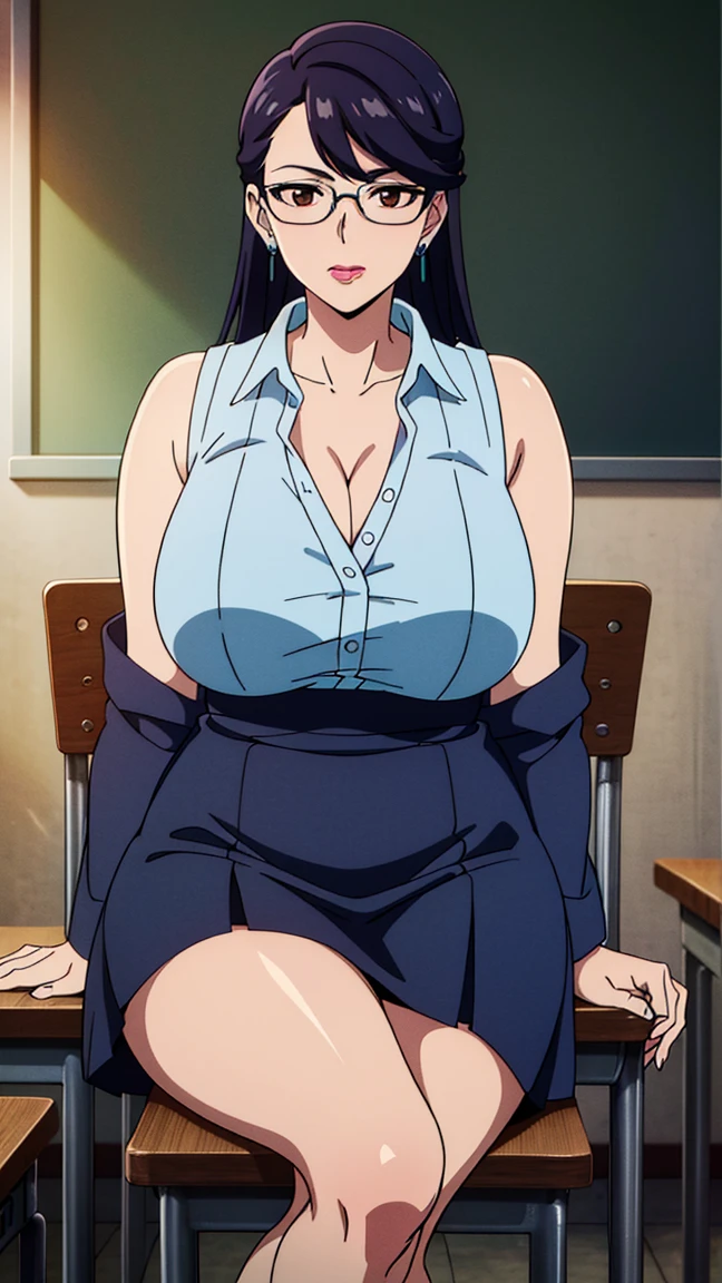 masterpiece, best quality, Kagome Higurashi, 25 years old, matured face, beautiful detailed eyes, ultra detailed eyes, extremely detailed face, large breasts, cleavage, very busty, big hips, strong muscles, athletic physique, She stands tall while wearing a green kunoichi dress. she's looking directly at the camera with a worried look and confused expression. Perfect Anatomy,(Professional Lighting), 4k textures, raw photo, epic artistic, photoreal art, sharp focus, even lighting, insane details, intricate details, hyperdetailed, rich colors, (Background: indoors, bedroom, shelves, windows, desk)