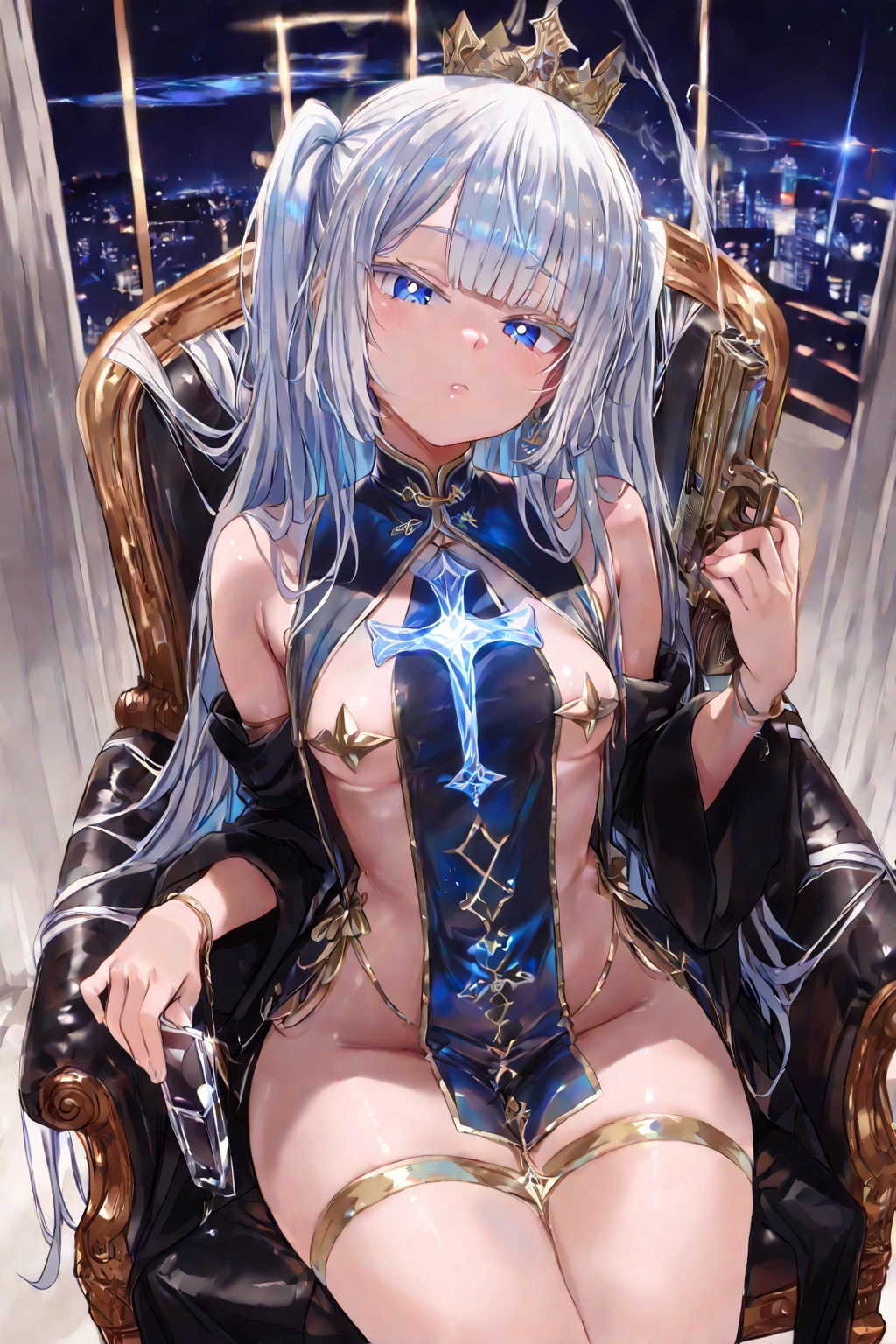 ((((Best Quality, 8K, 32K, masterpiece, 1.2)))),{{solo}},nsfw,{{{Artist: Fujichoko's style}}},((perfect beautiful face:1.2)), slender body, bdsm, restrained, bondage, chastity belt, shackled , bright clear room, ((a lot of public hairs:1.3)), embarrassed, leaking pussy juice from pussy through chastity belt,