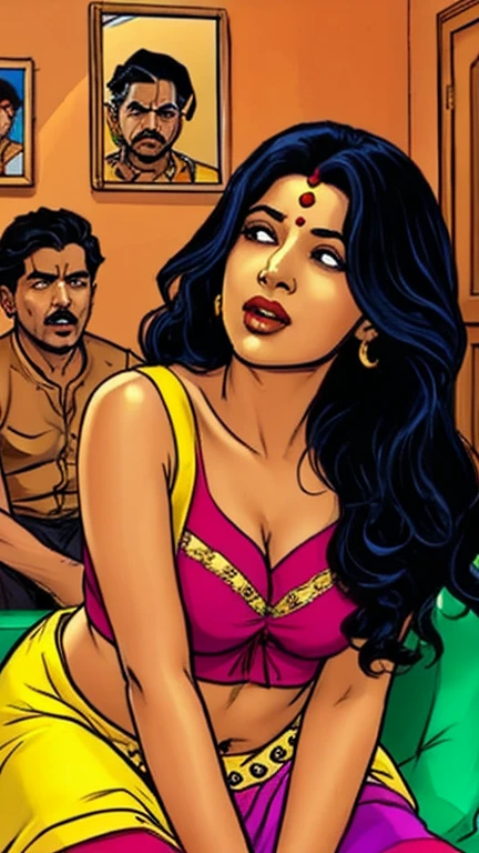 Make it real, realistic, savita bhabhi, gladiator, sexy cleavage, close-up view, gladiator cosplay, steal armour
