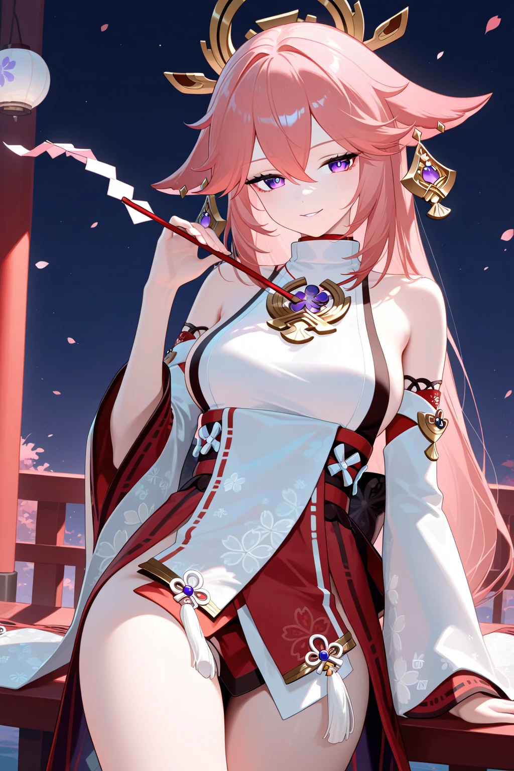 (La mejor calidad,A high resolution,Ultra - detallado,actual), Primer plano de un Ariana Grande  vestida con 
 kimono, Serafina Ali no sigue a nadie. Autodesk_new, ahri de la liga de leyendas, Temas populares en cgstation, tendencias de estaciones de gas, sakimicchan frank franzzeta, sakimicchan, seductive dibujos animados japoneses girl, de la liga de leyendas,(hermosos ojos azules), (fondo piedras grandes negro:1.4) , (pose vaquero ), (realistic) ,Arte detallado de alta calidad 8K, Fanart Mejor ArtStation, Fantasy art style , (samurai kimono:1.4), (fondo piedras grandes negro volcanico :1.4), (Yae miko:1.4), (Perfect anatomy ), cabello largo rojo, (fondo templo tenebroso monje tibetano:1.4) 