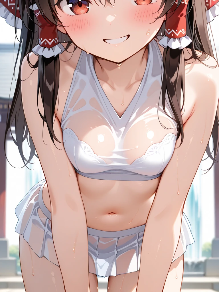 Mother and two daughters、naked、barbecue、See-through、T-Shirts、Showing underboob、Off the shoulder、naked、short hair with twin tails、Wide forehead、Pussy、Hold in mouth