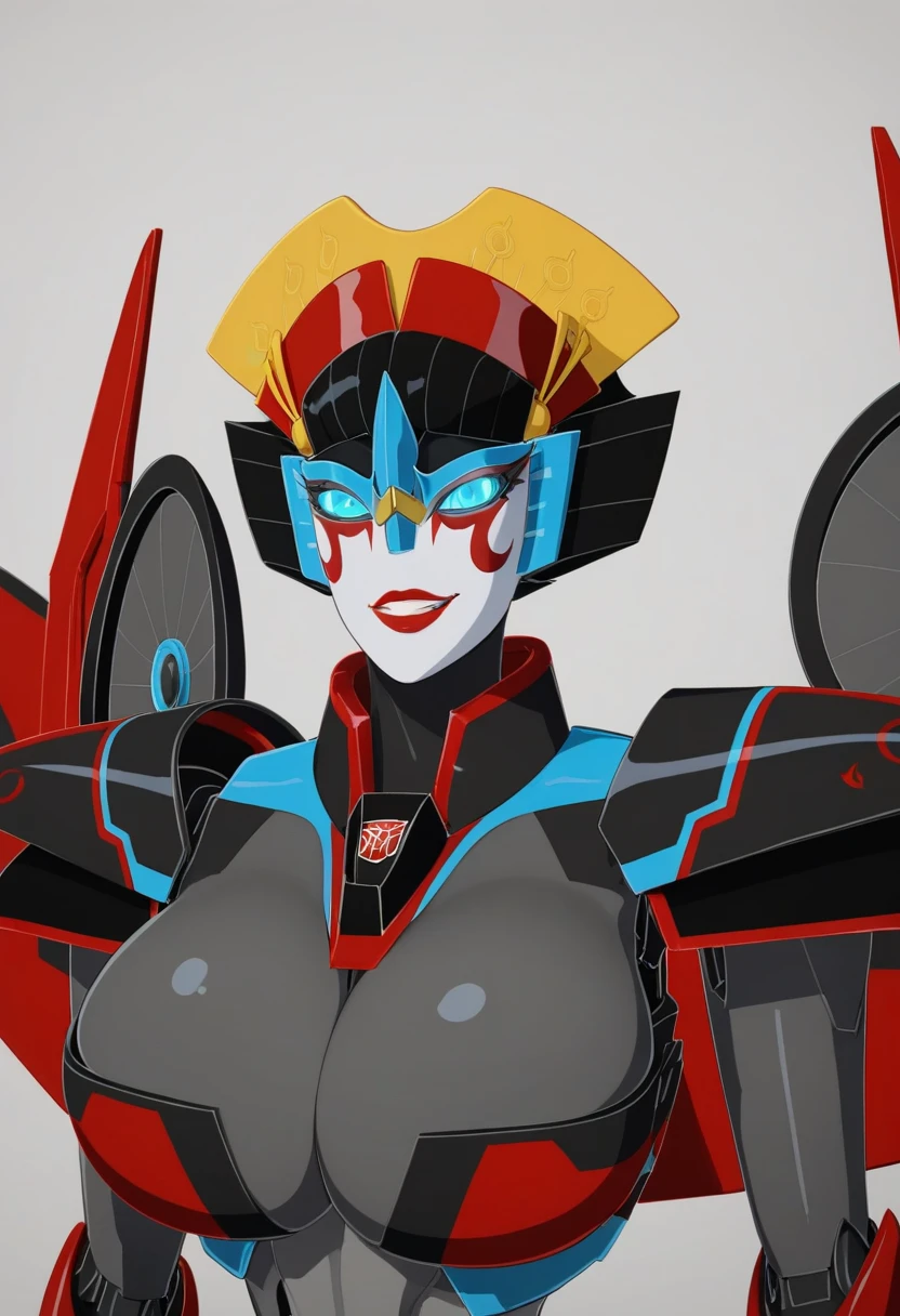 score_9, score_8_up, score_8, source_anime, 1girl,   solo, autobot, mecha, robot, red lips, blue eyes, glowing eyes, smiling, big breasts, big curvy jolly aft, spanking
beach background, ocean, blurry background,