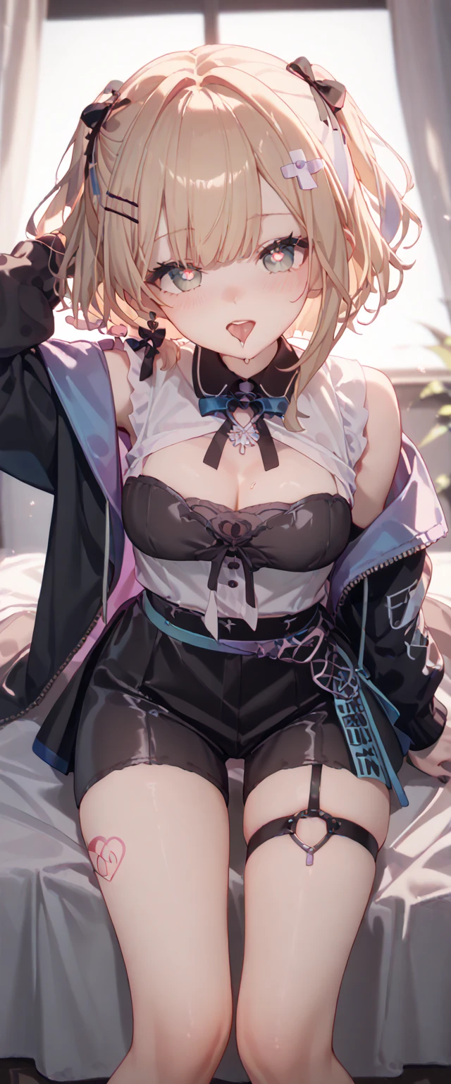 masterpiece, best quality,extremely detailed CG unity 8k wallpaper,
1girl,okita souji \(fate\),
 smile,open_mouth,jumping,middle_breasts,navel,thighs,happy,gold_eyes,apart_thighs,apart_knees,rising_knee,,covered_pussy,dangerousbeast,(dangerousbeast:1.5),perfect_hands,single_up_hair,jacket,thigh-highs,wolf_ears,