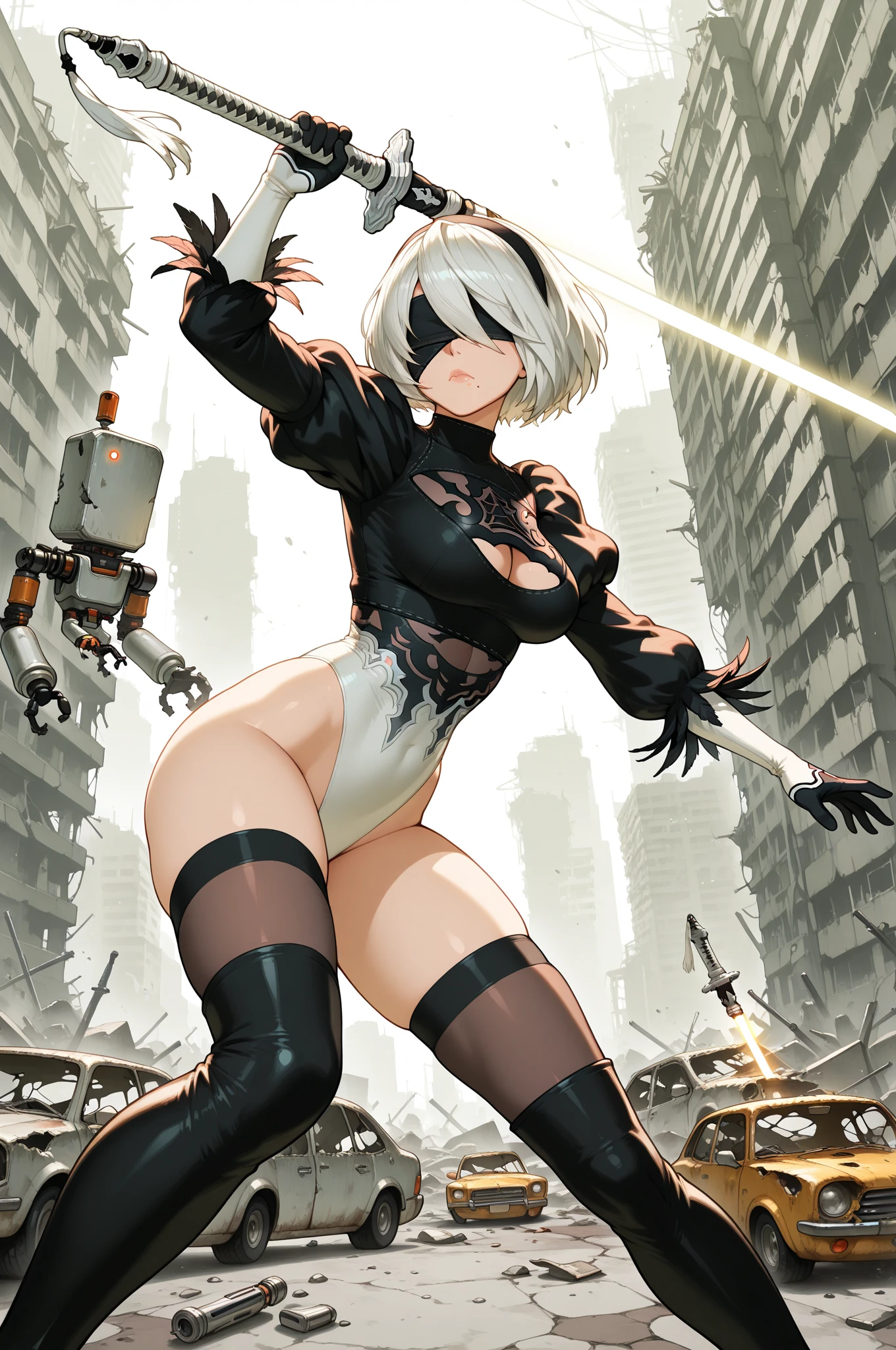2B .NieR Automata legging preta