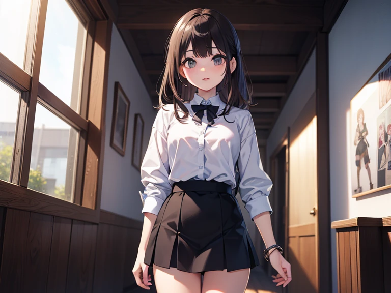 Girl lifting skirt