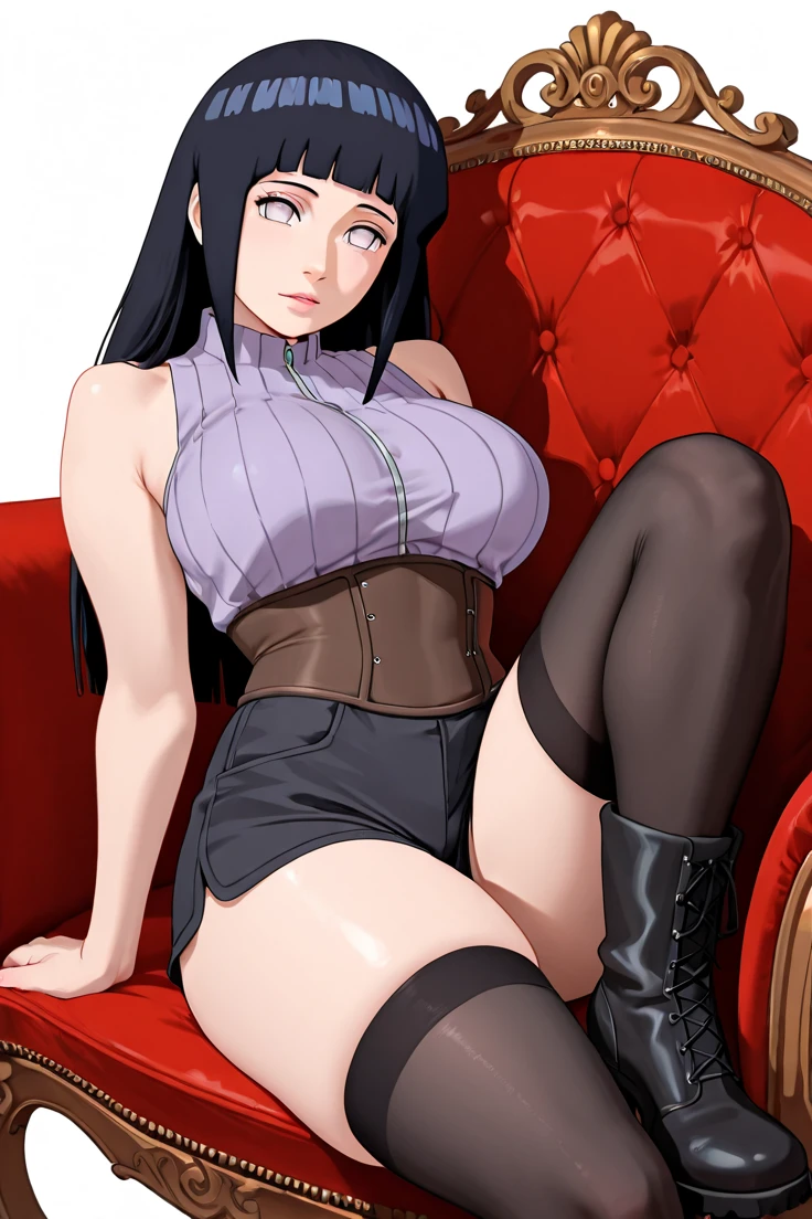 parte mestre, absurdos, Hinata\(boruto\), 1 garota, Sozinho,mulher madura, capuz roxo,mangas em camadas, short jeans marrom sexy, ao ar livre, cloudy sky, perfect composition, circumstantial lips, peito grande, Bonito rosto, Body Proportion, corar, (pink lips), pelo negro corto (PELO NEGRO), olhos lilases, smooth appearance, super realista, circunstanciado, photoshoot, rosto e corpo realistas, cabelo realista, olhos realistas, nariz realista, realistic lips, jeans marrom, animado, dancing lightly. nas suas costas, com o queixo sob o ombro, looking back sensually, sorriso sexy, boca cerrada. pose diferente.