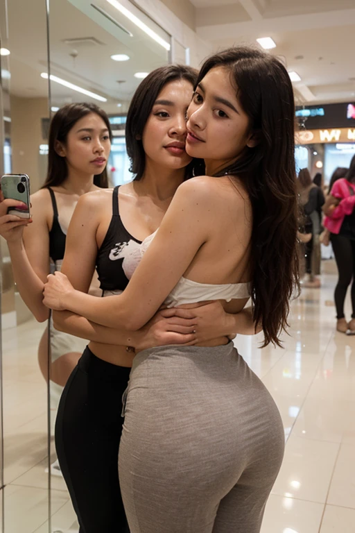 Hot  woman  in public, todos olham maravilhados para ela enquanto ela esguicha gozando muito