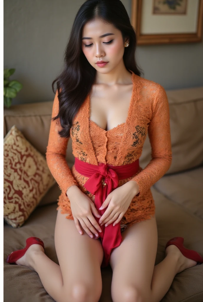 Young ,Asian model,In the background, magazine cover shoot. A young model wears an sexy babydoll, nighty ,The studio floor is beautiful and the lights are reflected. The model appears full size. very realistic photo. fashion magazine cover shoot ,cinematic lighting, photorealistic,thai girl, hyperrealistic face ,she look 50% like Soma laishram from Manipur, portrait photoshoot