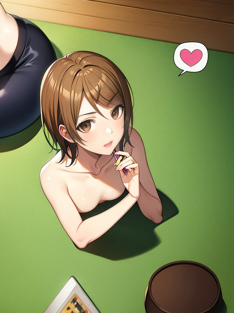(((A woman puts a lot of grilled meat on her body as a plate.)))、(((lying on one&#39;s back)))、1 Japanese girl、The whole body is shown、(((Completely naked))),(white skin),(highest quality), very delicate and beautiful, very detailed, 8k wallpaper, wonderful, finely, very detailedCGの統一性, High resolution, soft light, beautiful detailed 15 year old, very detailed目と顔, beautifully detailed nose, finely beautiful eyes,short hair,cinematic lighting,perfect anatomy,very big breasts、heavy chest,(J cup),slender body、barbecue、camp site、smile、(hair is dirty, asymmetrical bangs, light brown hair),(((the whole body is wet with water)))、(((expose both nipples)))、(((expose big breasts)))、(((lying on one&#39;s back)))、(((A woman is putting a lot of grilled meat on her body as a plate.)))、