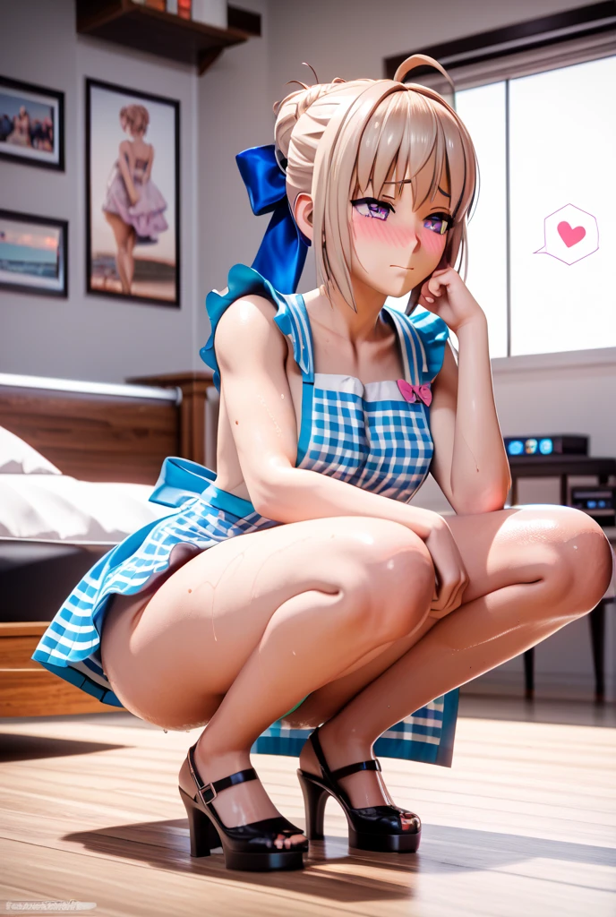 Naked shoes, Kagamine rin, embarrassed