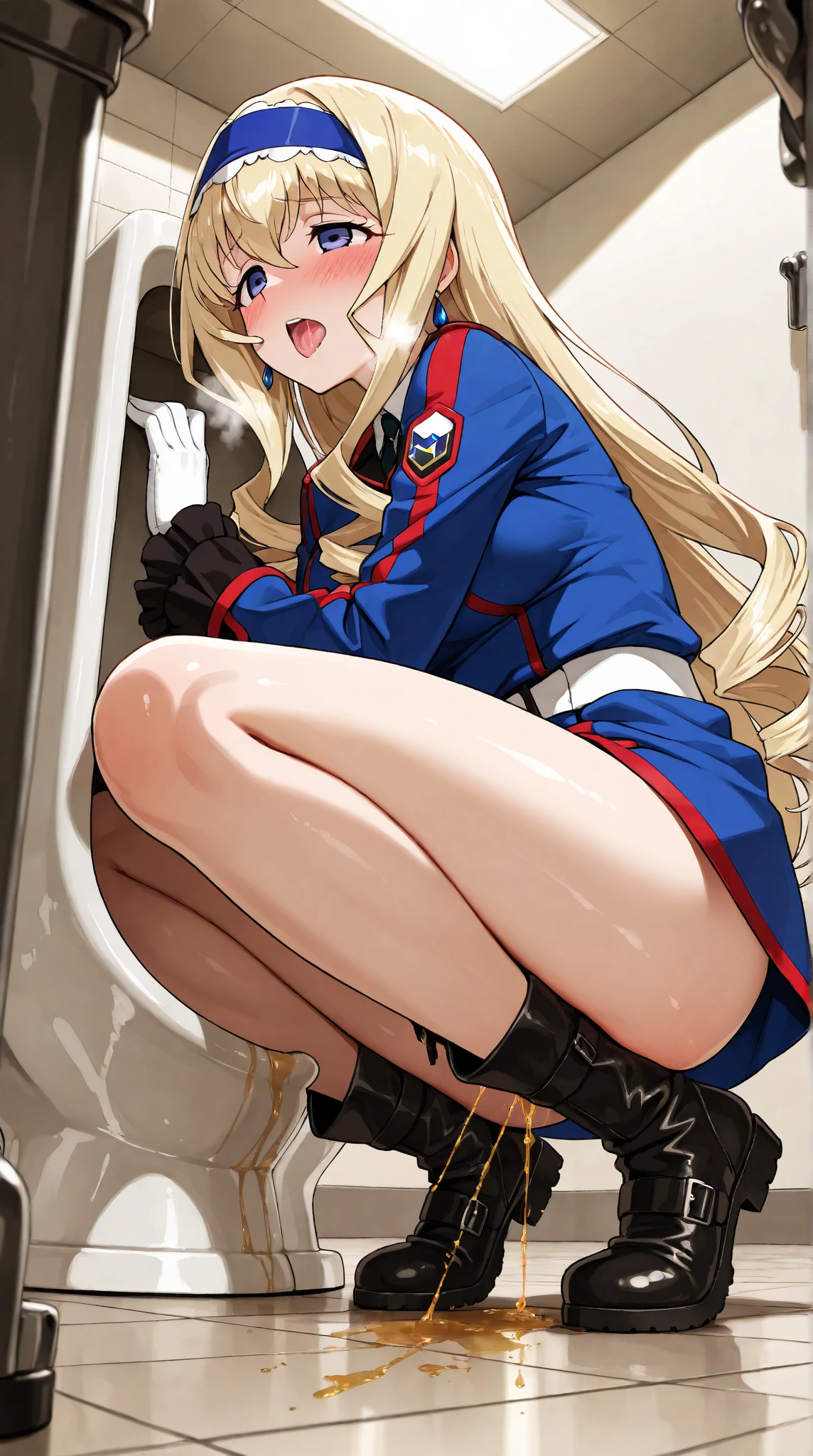 anime artwork, score_9, score_8_up, score_7_up, score_6_up, score_5_up, score_4_up, r,Camie Utsushimi, light brown hair, dark brown eyes,, breasts, , big breasts, , , cap, she is 24 years old, , ,horny, , , , style_3, , outdoors, in shadow, catsuit, wet, , 1boy, Izuku Midoriya, she making him handjob, big penis, both her hands on penis, , blush, big testicles, In the shade under a tree, he cum on her face, sky, clouds,pov. zipper running down the middle, left slightly down to reveal her cleavage, licking penis, a lot of cum