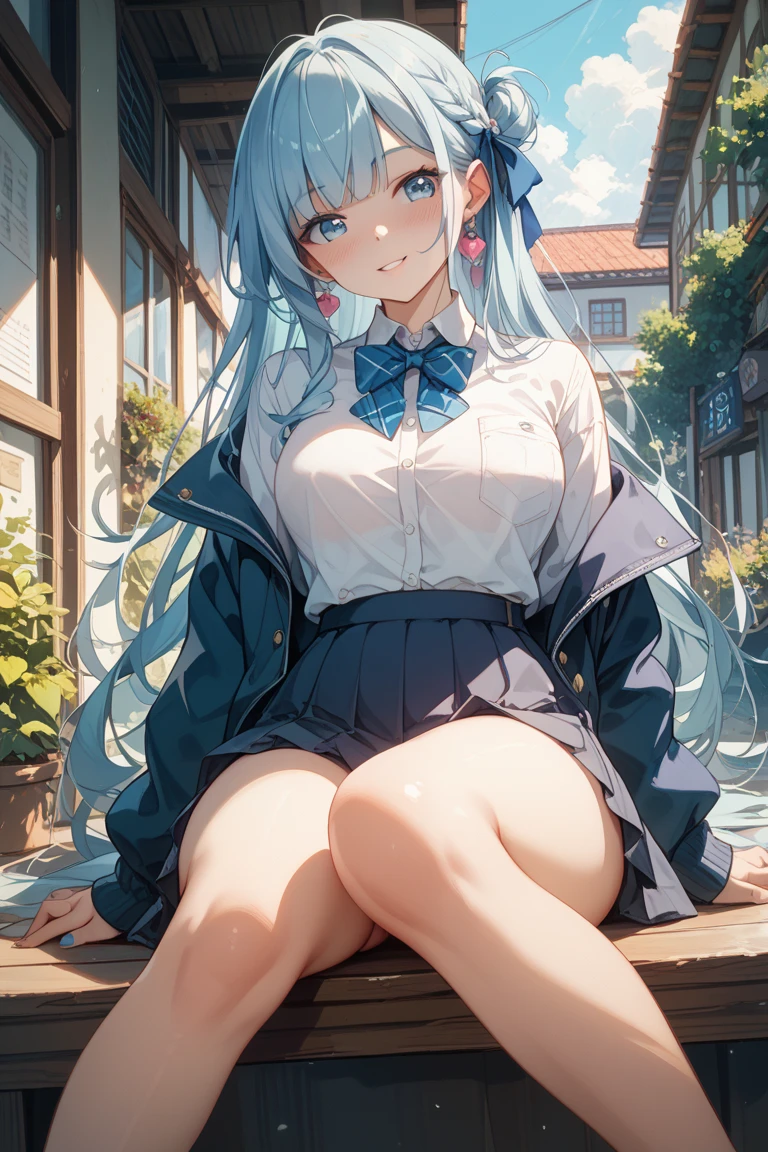 slime girl, Exterior Blue, Transparent