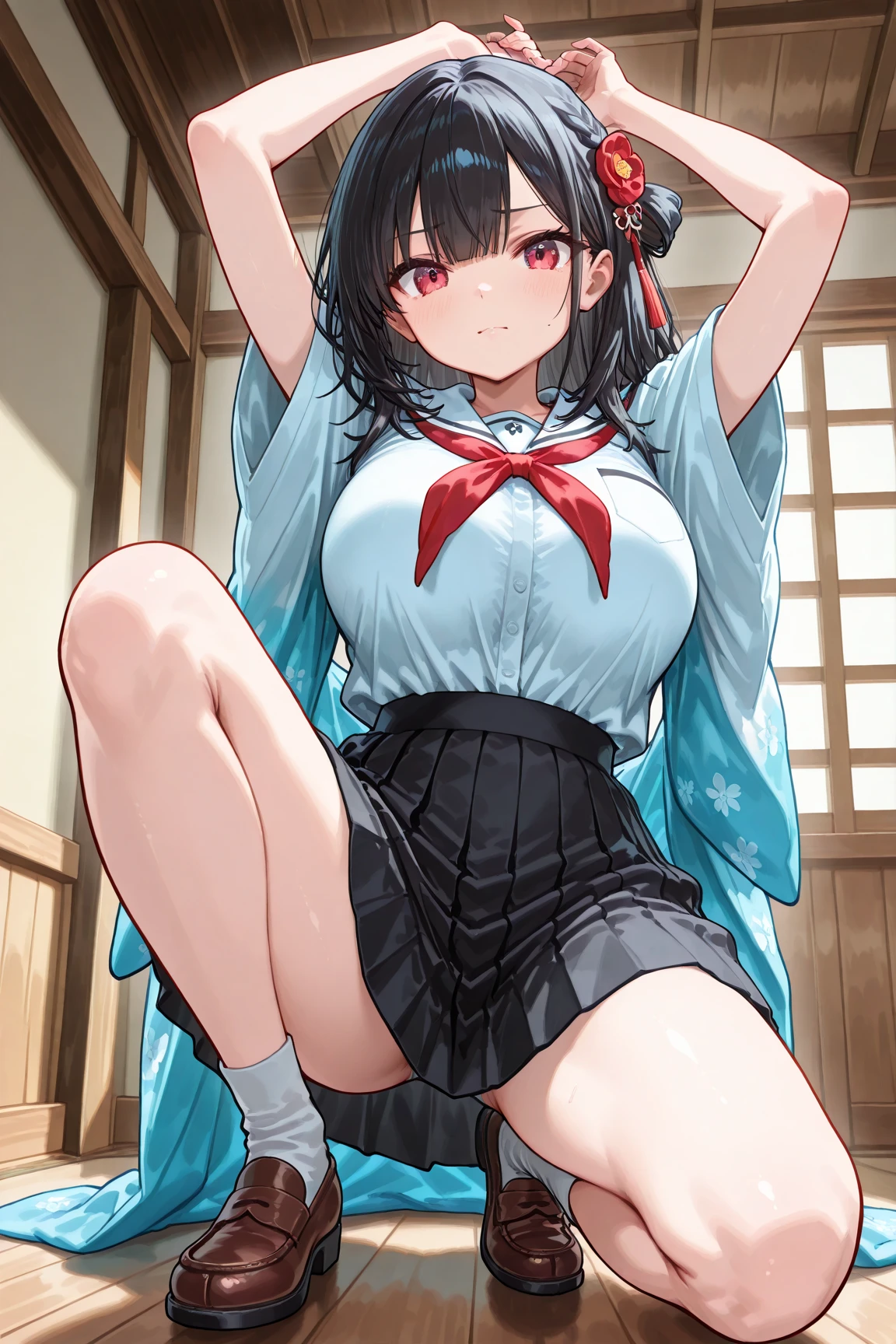 Hentai, huge breasts, feet, sweaty, sweaty, huge sweaty shows smooth feet