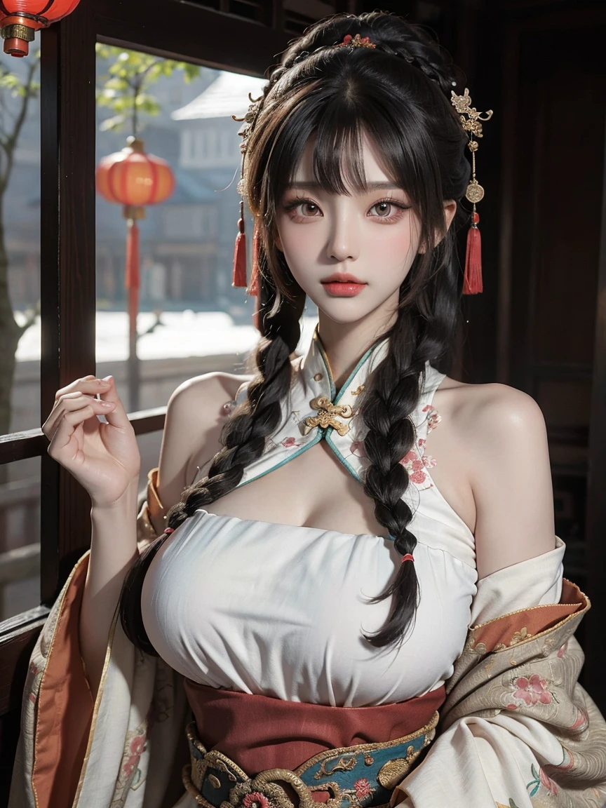 Wet-breasted Hanfu dynasty open V-chested clothes royal, All pictures, Wet body of thin silk fabric, Thin silk lace petticoat,princess 8 yeald old cute, (huge boobs,cleavage),petticoat, white pink, blue ,best qualtiy,tmasterpiece,超高分辨率,(真实感:1.4),RAW photogr,(True skin texture:1.3),(filmgrain:1.3),(Selfie angle),1个Giant Breast Girl,Beautiful eye and face details,tmasterpiece,Best quality at best,exposing thighs,Bigchest,The chest is more exposed, detailed hair,above looking down facing at camera,short dressPrincess Eyes,Super big eyes,Detailed face,shiny pupils, short pink dress, lace petticoat