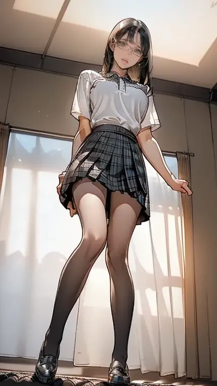 ((masterpiece)), (best quality), official art, extremely detailed CG, unity 8k wallpaper, ultra detailed,
machida, happy, (skirt lift:1.5), 
office lady, white shirt, pencil skirt, miniskirt, high heels, 
8k-perfect-arnold