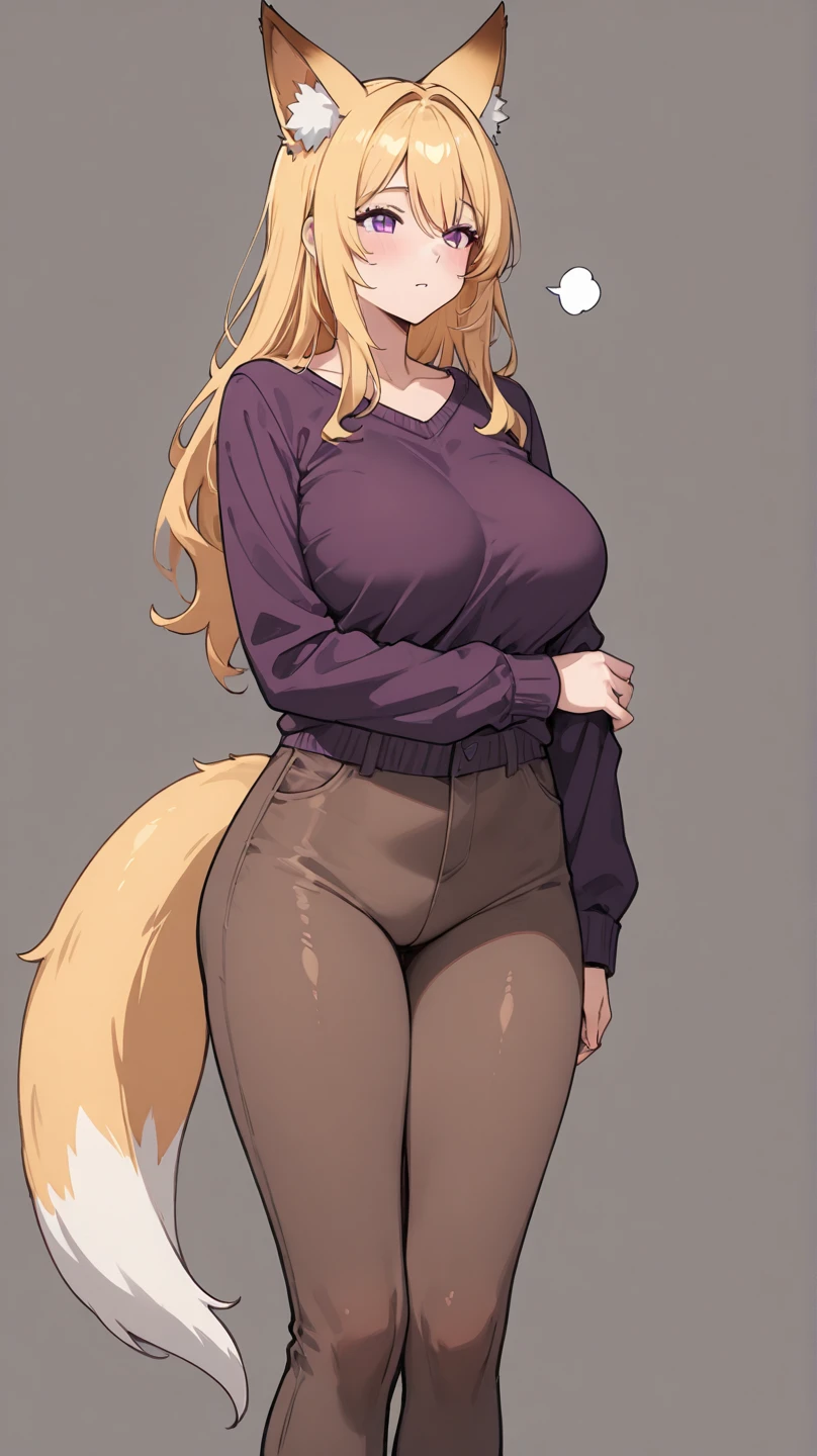 female anthro Snow leopard,Brown long fluffy hair, fluffy hair, squirrel ears, hyena, big breasts, attractive,turtleneck sweater, turtleneck,striped yoga pants, thicc body, thicc body, thicc, freckles, freckles on face, neutral expression, smug eyes, (thick thighs:1.5) bent over, focus on butt, watch your back, biki big butt sexy butt sexy but invitation