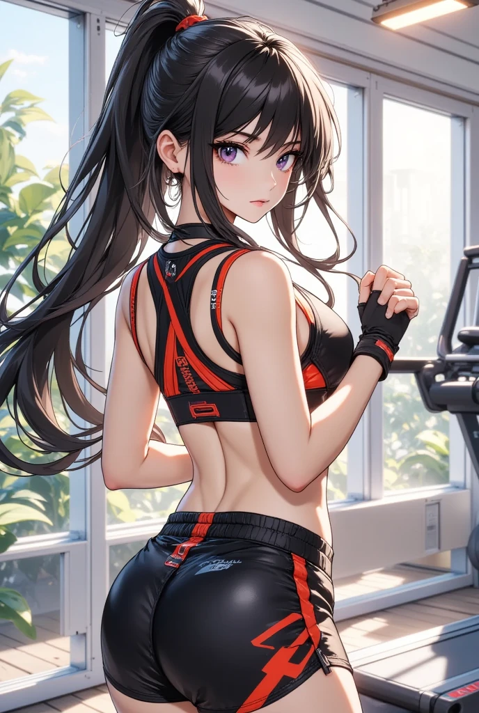 highquality illustration, masterpiece, very delicate and beautiful, attractive girl,(colorful leotard, heattech leotard,tight leotard,long_sleeve leotard,ribbed leotard,high_leg leotard,turtleneck leotard), thin,slender body,slim,gymnastics club,gymnastics athlete,bare legs,gymnasium background,beautiful eyes, light smile,(masterpiece, best quality:1.2), highres, extremely detailed CG unity 8k wallpaper, perfect lighting, Colourful, ultra-high res,4K,ultra-detailed, photography, 8K, HDR, 17 ages,