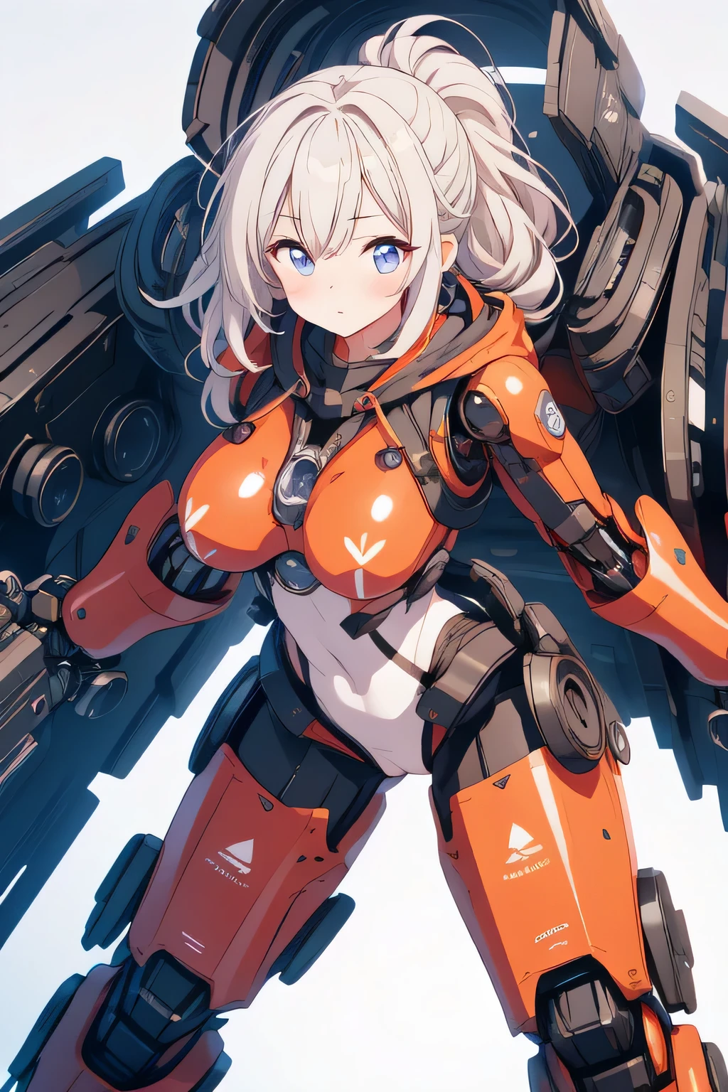 nsfw:1,0, 16k, highres, best quality, simple back ground, white background, full body shot
, official art,character reference:1.4, multiple angle:1.2 , mecha musume:1.3, breasts close up, epic ecchi:1.4, exoskeleton:1.7, mechanized body suit:1.6
, 1 milf idol oneesan girl, scorn smile, standing, slingshot leotard, mechanized armor:1.4, thighhighs ,high heel:1.2