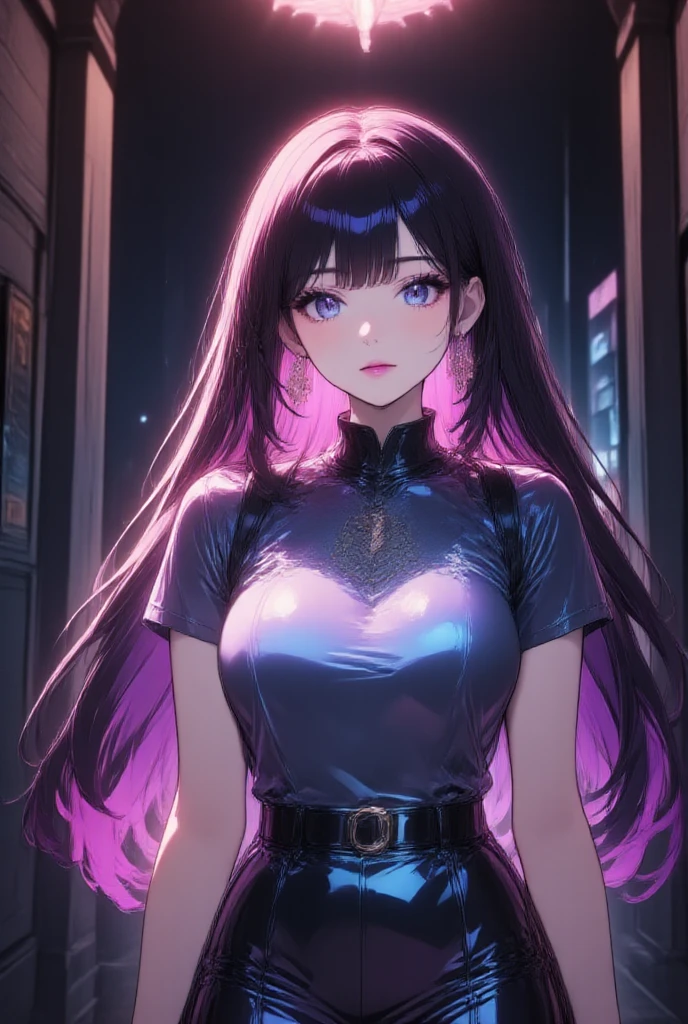 1girl, detailed eyes, detailed lips, detailed face, long black hair, large breasts, High-Neck A-Line Dress, under tree shadow, red eyes, pink lips, upper body, (best quality, 4k, 8k, highres, masterpiece:1.2), ultra-detailed, (realistic, photorealistic, photo-realistic:1.37), HDR, UHD, studio lighting, ultra-fine painting, sharp focus, physically-based rendering, extreme detail description, professional, vivid colors, bokeh, portrait