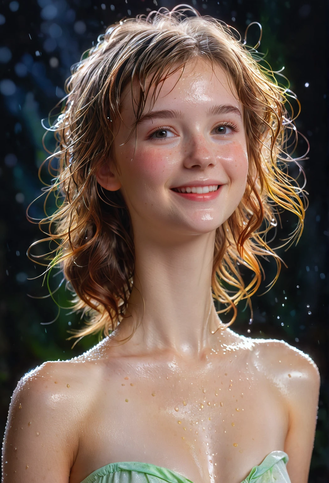 ((masterpiece:1.2, perfection, best work, highly detailed illustrations)) , 1 girl, so beautiful、hermione , All nude、Completely naked、hot spring、I'm taking a bath、I take a shower