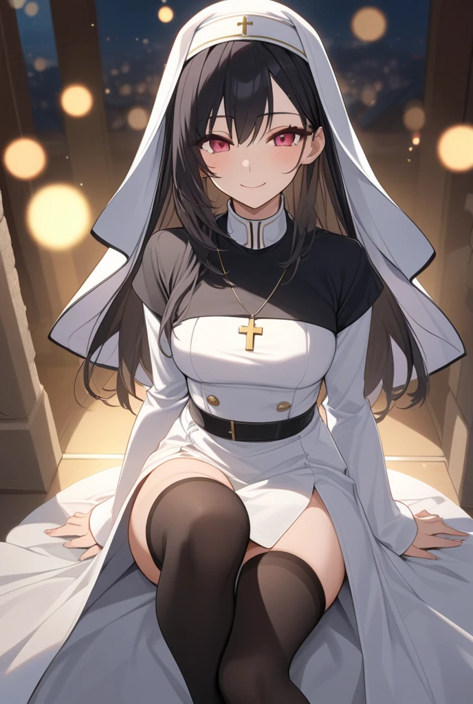 (masterpiece, best quality),
masterpiece, best quality, little-girl,teen,(Nun sitting and (blindfolded)),middle small breasts, (church:1.3), hetero,(She is grabbed by the head from behind by a man),,shiny skin,, tears, cry, saliva, sweat, blush, male, female ,pussy juice,shiny skin,,