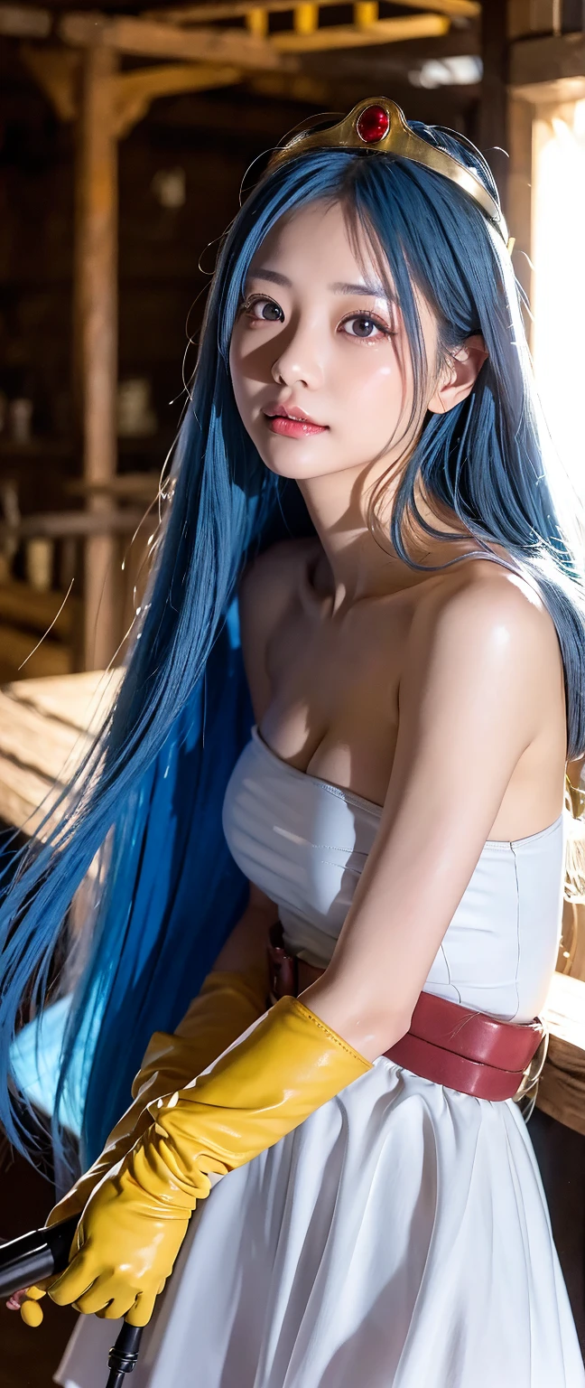 8K, Top Quality, Intricate Details, Ultra Detail, Ultra High Resolution, Masterpiece, random angle,  Slender, Smile, (Makeup: 0.4), (Fluffy Blue Eyes: 1.21), blue Eyes, looking at viewer, ((full body)), 1girl, solo, 1 girl, (( full body)), ((close up shot)), feminine and sexy posture, ((tall)), (((fit body))), (((slim face))), sharp face, sharp eyes, (((sky blue hair, long hair, side bangs))  (detailed face), sharp face, small lips half open strawberry lips, pureerosfaceace_v1,
 ((naked)),  detailed face, ((detailed breast, detail ass,)) Beautiful girl with accentuated slender abs: 1.4, Six Pack Abs: 1.4, Bust Botox, Big, Perfect Body, detail leg,  (Dark Night Background: 1.2)