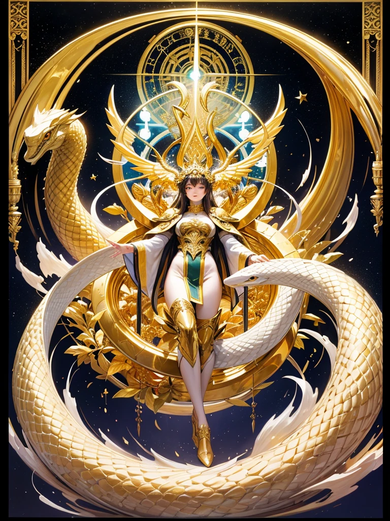 Medusa, hair composed of snakes, Olympus,Gracia,mythology, high definition,fair skin,big chests,ultra resolution, black snake hair,ancient Greece, gods