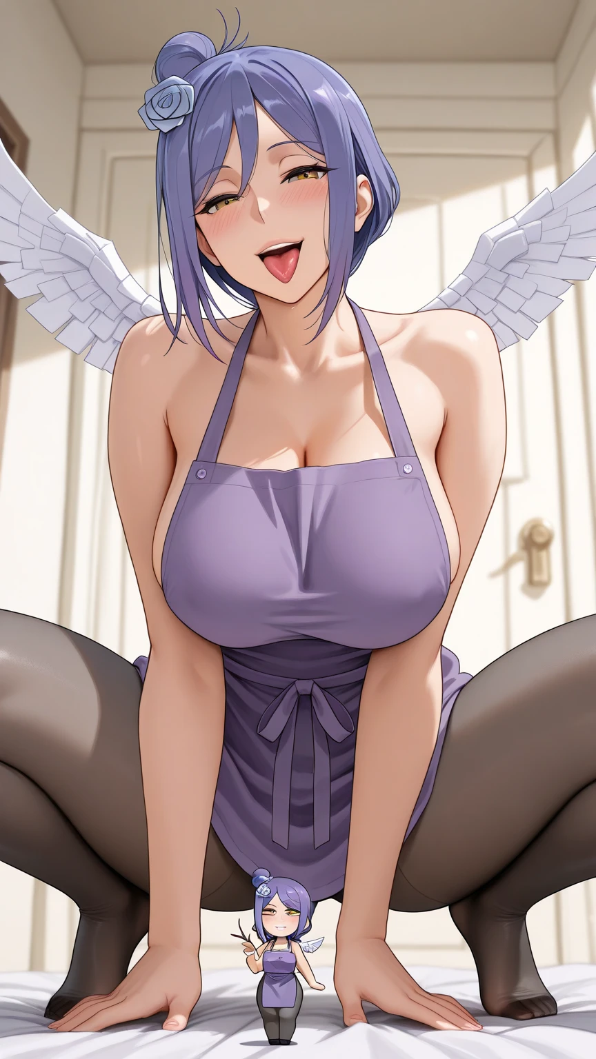 absurdres, highres, ultra detailed, (1 girl:1.2), (huge_breasts:1.2), unity 8k wallpaper, Dynamism,cinematic shot, intricate details,(sex:1.22),Mosaic on the crotch、Plump body、abs,Raise your arms to show your sides、fellatio 、Blow job、Shinobu Kocho、Demon slayer、squat、Eyes closed、On all fours、Sagging breasts、