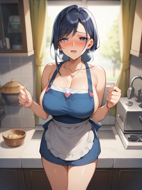 Sexy woman making curry