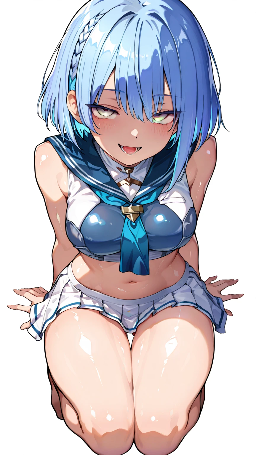 (flat tits), 8K,highest quality,masterpiece, highest quality, High resolution, white background ,side ponytail, (1 boy ,penis), Vein-like,penis shadow,showing penis , penis awe , angry face, feverish face , hoshimachi suisei, skinny, heavy breathing ,from below , nude,naked,