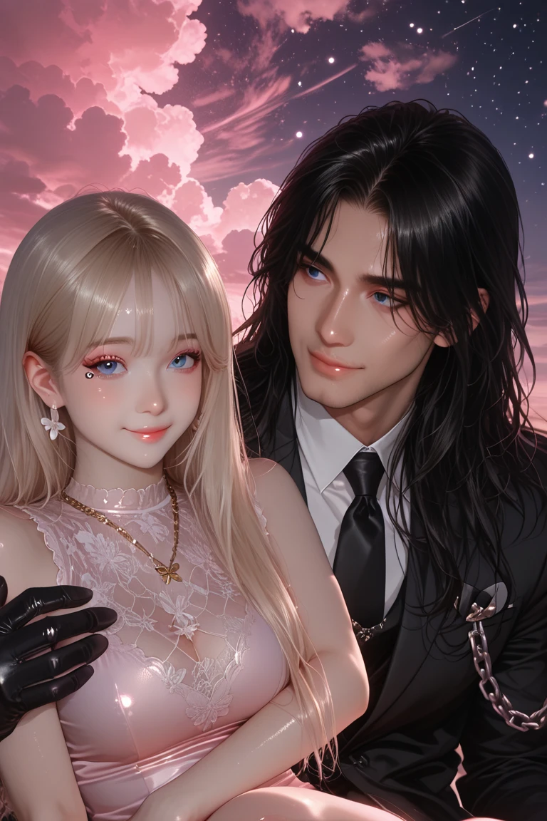 highest quality、A woman is kissing a man'between legs、Man sitting in a chair、A woman in an office suit is riding backwards on a man's back、A man touches a woman's insides'Clothes、Woman crying、((Sexy panties in full view:1.5))、((Spread your legs wide:1.5))