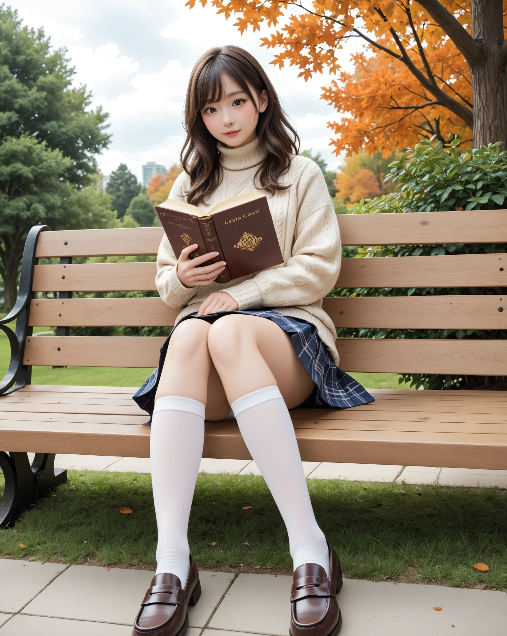 (Raw quality:1.4), 8k resolution、One Girl, (Sit on the grass leaning against a tree, Reading a book, Knees together, Spread your legs, Under the skirt, (Hairy:1.1), (pubic hair:1.1), (View from the front, Low angle), one piece, detailed, Midsummer blue sky, cumulonimbus, High resolution, super high quality, super masterpiece, Young leaves,
