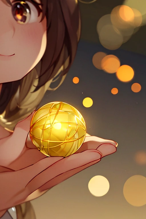 A charming close-up photo,shows a beautiful bird,illuminated by soft golden light on a quiet morning,with a bokeh ball gently framing its petite body