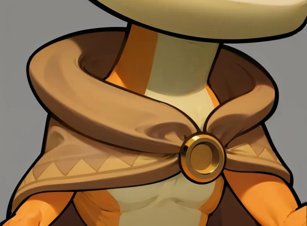 beige cape,Yellow pattern,golden metallic