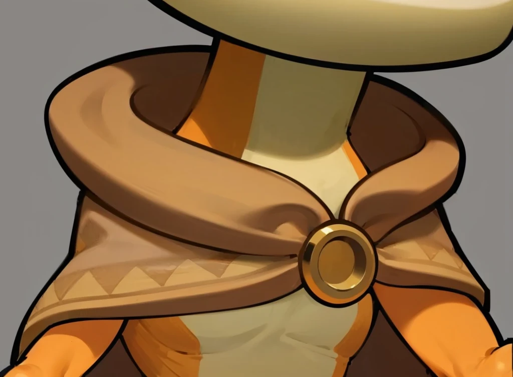beige cape,Yellow pattern,golden metallic