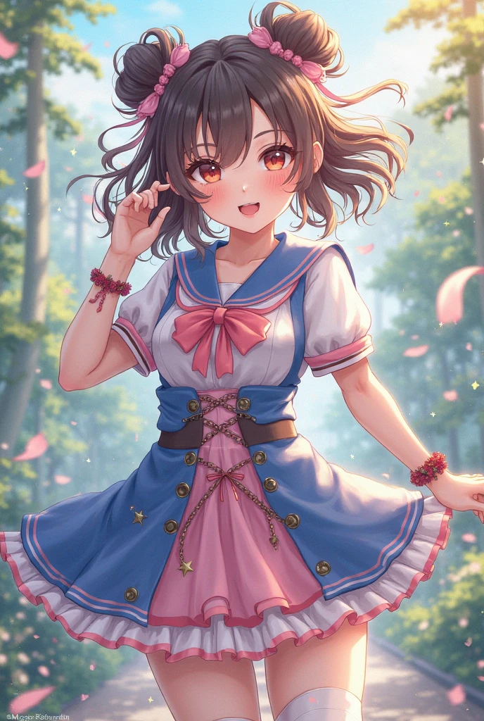 (Very beautiful face and eyes:1.2),(Laugh together),((Big Breasts))、Skirt fluttering in the wind、Fresh Skin、Beautiful legs,Pink Ranger、Fit,Redhead、Yellow headband、garter belt、Double teeth、Stick your butt out
(Highest quality,masterpiece:1.2),1 girl,Looking at the audience,
Natural light,Hair blowing in the wind,Beautifully detailed skies,