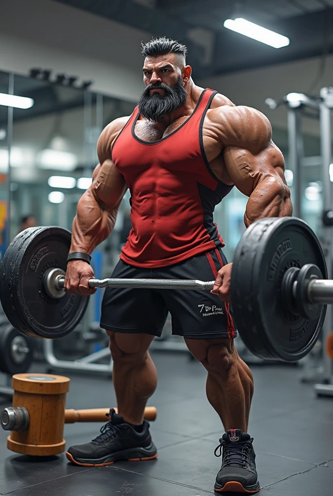 A young man working in an office cubicle turning into a squat rack as he becomes a muscular sweating dumb bodybuilder jock bro working out at it with hyper massive muscles and a swelling bulge in the crotch while his suit and tie transitions to workout gear. Induction buzz cut. Super short hair. Hyper muscle. Massive crotch bulge. Giant biceps. Giant triceps. Giant traps. Broad shoulders. Giant pecs. Strong abs. IQ drain. Dumber jock bro. Bodybuilder. Brainwashing.