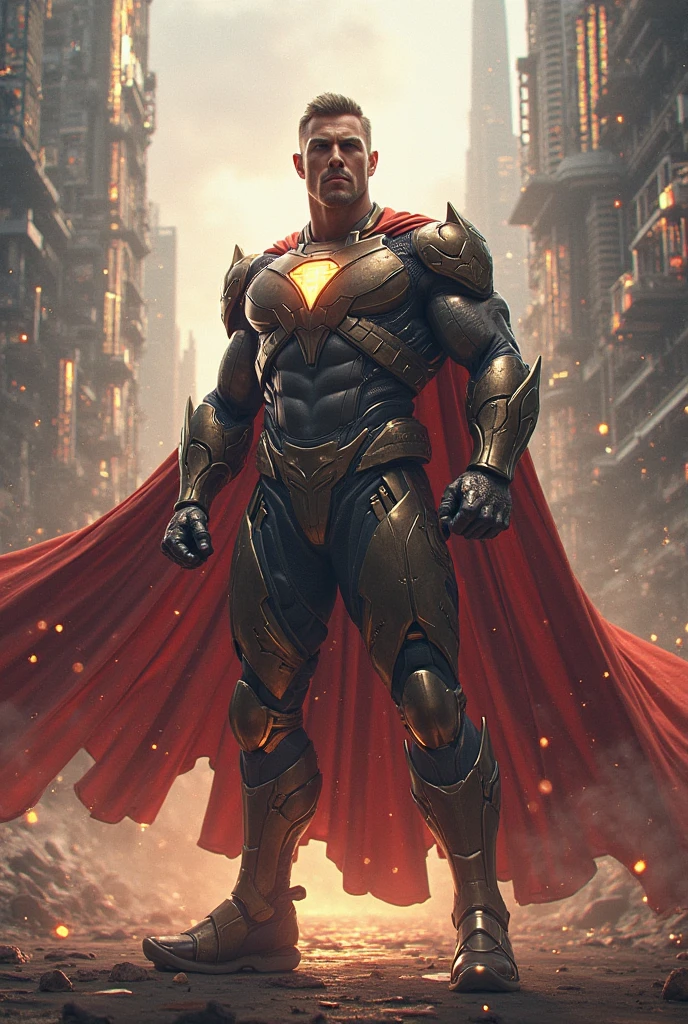 ((Best Quality, 8K, ultra-detailed, Masterpiece: 1.3)), Ben Affleck , no shirt, shiny skin, sharp, Perfect Body Beauty, realistic shaded perfect body, (cute baby face:1.1),("underwear,big bulge ":1.2),(dynamic pose:1.1), thigh , (bulge focus:1.2) ,squatting, Showcase the elegance and sophistication of attire and posture. Introduce a gentle, atmospheric haze in the environment, Illuminate the surroundings with a dynamic, partially obscured light source, such as the sun or cityscape lights, casting soft, diffused light onto his suit and skin. Use a slightly low-angle perspective to make Superman appear larger than life, reinforcing his status as a heroic and sexy icon.