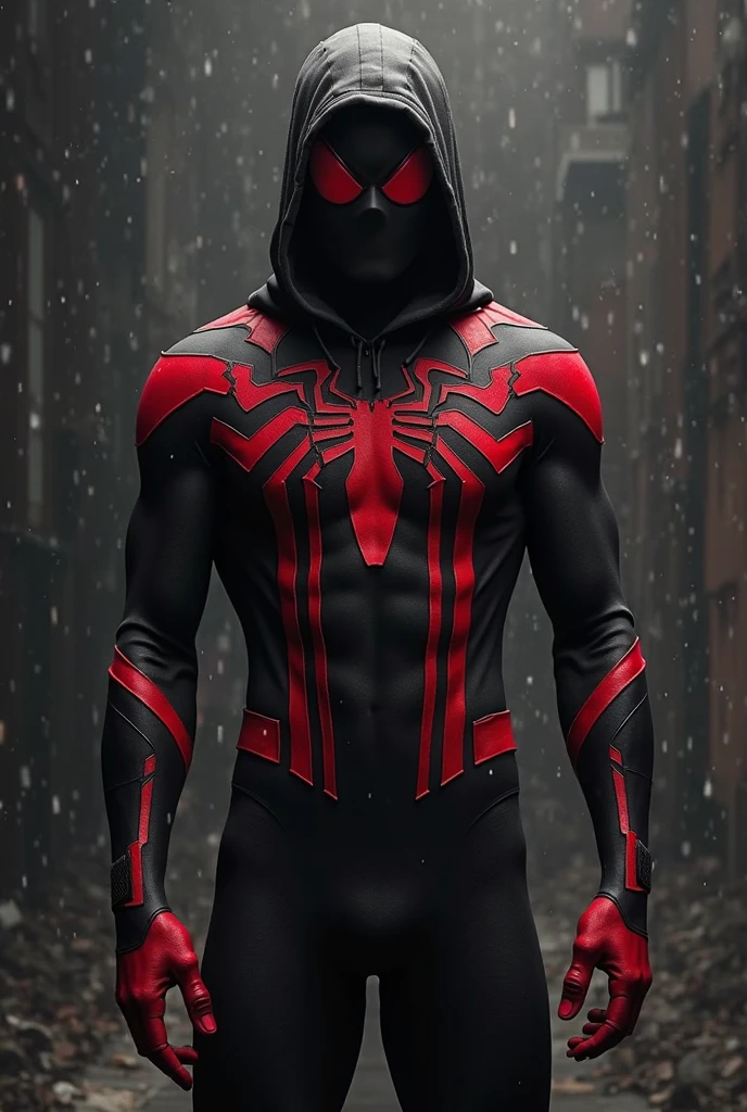 A onesie inspired by Miles Morales' black suit