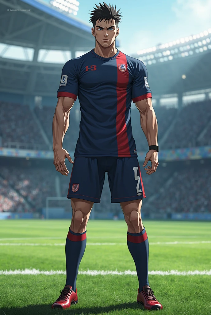 Cristiano Ronaldo with artistic drawing from One Piece 
