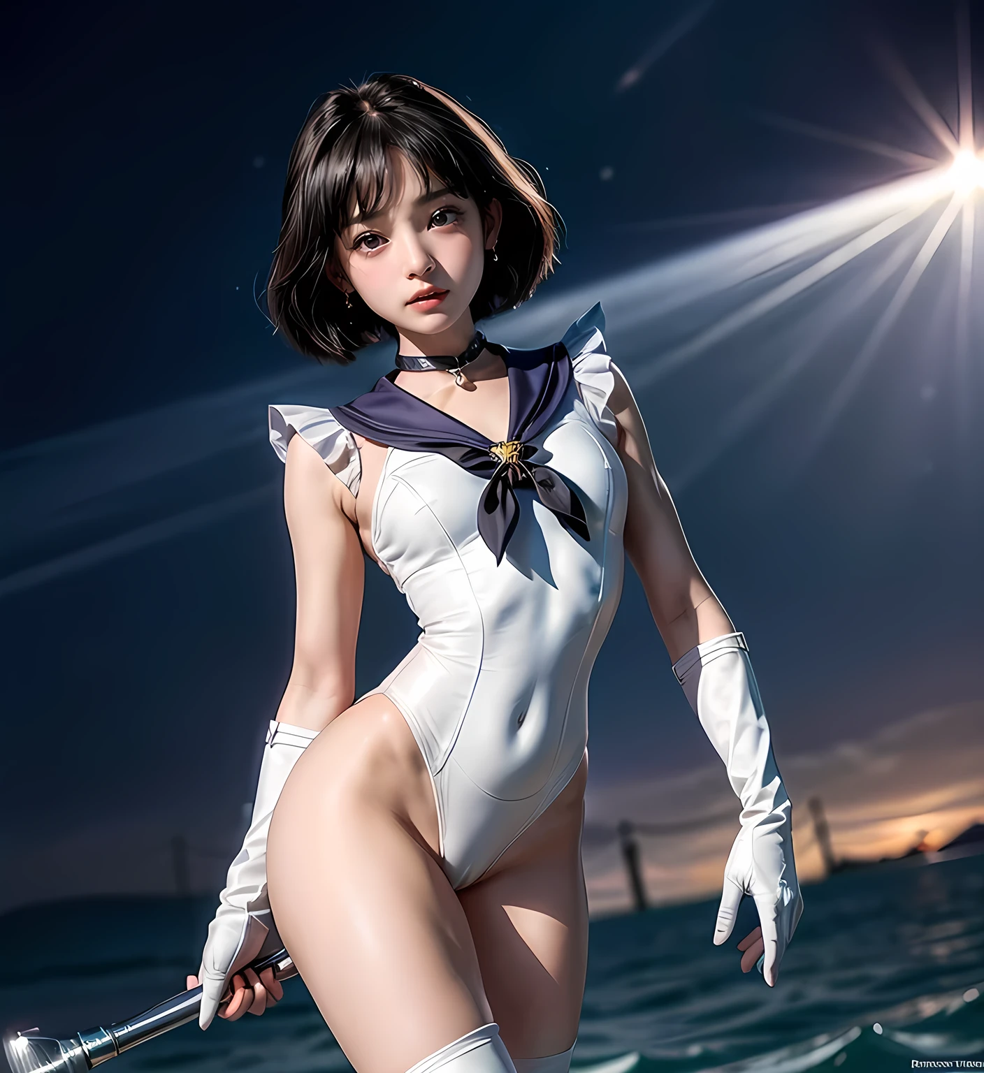 Sailor Saturn total limb sailor warrior white leotard enamel white long gloves Short Haired Bob Cut very small nose beautiful girl Shame Blush Jockey Boots you can see your crotch sensitive clitoris Knee-high boots Beautiful legs Bare legs my whole body is covered with white mucus wet beautiful skin Excitement Pleasure Sensitive nipples sweat The leotard gets wet and sticks to the skin A leotard with a very thin fabric In the outdoors The leotard fabric is thin 性的Pleasure small face nose is pretty small slightly open lips Panting has a beautiful face Sailor Saturnの衣装 balanced 紫のsailor collarと胸リボン knee-high boots choker long white gloves earrings Extremely Cute Face small face cute beautiful big eyes double eyelid Very Small Cute Nose Natural Cosmetics Shiny Lips Nova Frog Style Imaging Center attention to detail Detailed aspects film book octane rendering Surrealistic anatomically accurate Perfect Figure Beautiful legs slender figure perfect limbs Complete limbs total limb sailor collar beautiful girl sailor warriorのユニフォーム leotards that adhere to the skin when wet sailor warriorの衣装 30 year old black mafia man's stiff penis The penis enters the girl's vagina erotic cute expression White liquid leaking from inside the vagina penis vibrating violently in the vagina