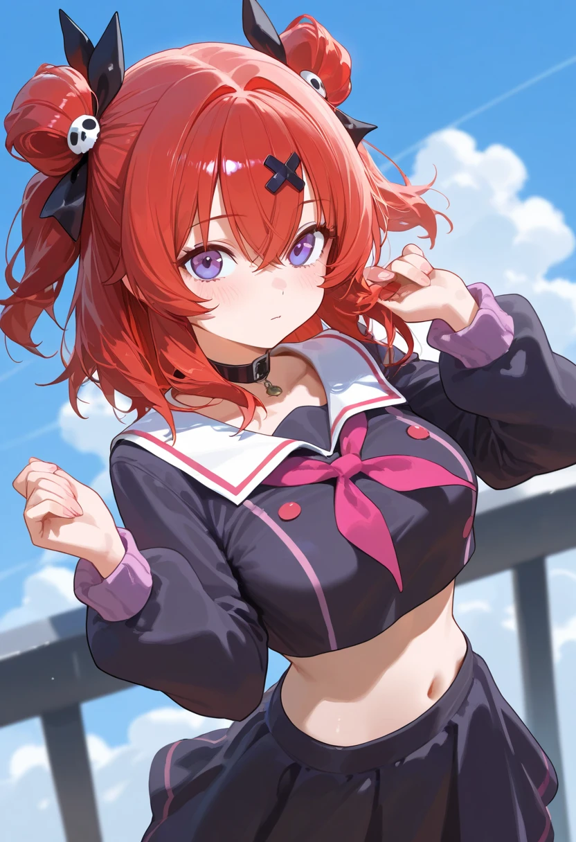 (muste piece), (best quality), very detailed eyes, expressive eyes, perfect face, very detailed face, highly detailed face, beautiful girl, 8K, beautiful girl, white background, delicate and beautiful face and eyes, dark intense shadow,
1 girl, vtuber style, cool girl, hololive,Houshou Marine, red hair, heterochromatic pupils, top-sailor, sailor bikini, string bikini, big chest, cropped shoulders, clavicle, wet body, one eye close winking, smile, body visible through clothes, chest visible through clothes, ass visible through thighs, (full body), barefoot, naked thighs, sitting, open legs wide,